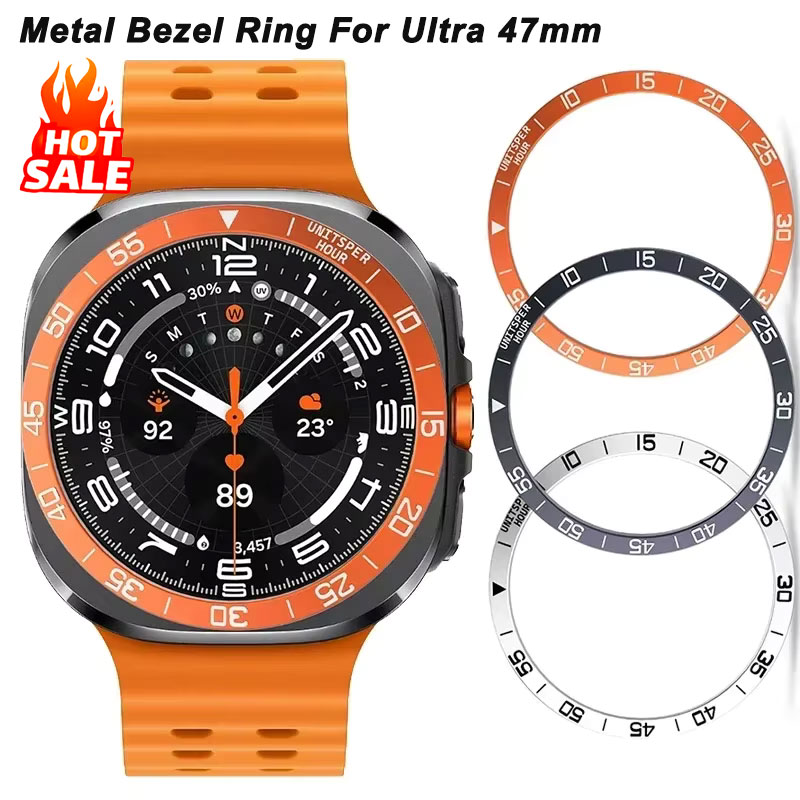 Samsung Smartwatch Accessories - Capa de metal moldura anel caso
