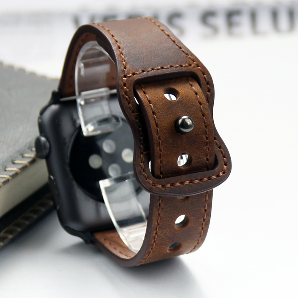 Smartwatch Accessories Shop - Correia de couro genuíno Correa para