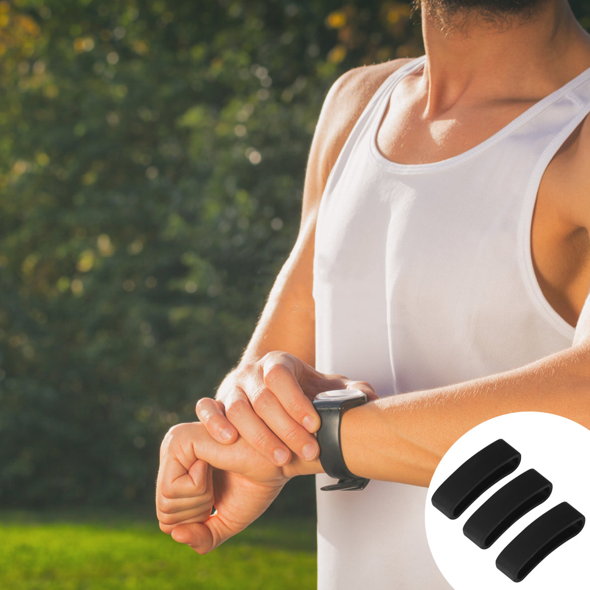 3 unidades de presilhas de sil - Silicone Band Replacement avaliação e preço