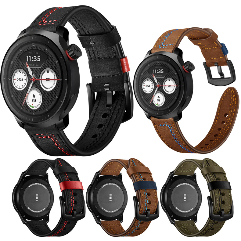Pulseira de Couro para Motorol - Motorola Smartwatch Accessories avaliação e preço