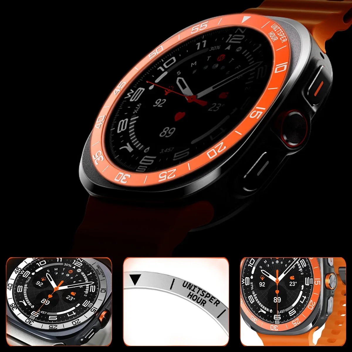 Capa de metal moldura anel cas - Samsung Smartwatch Accessories avaliação e preço